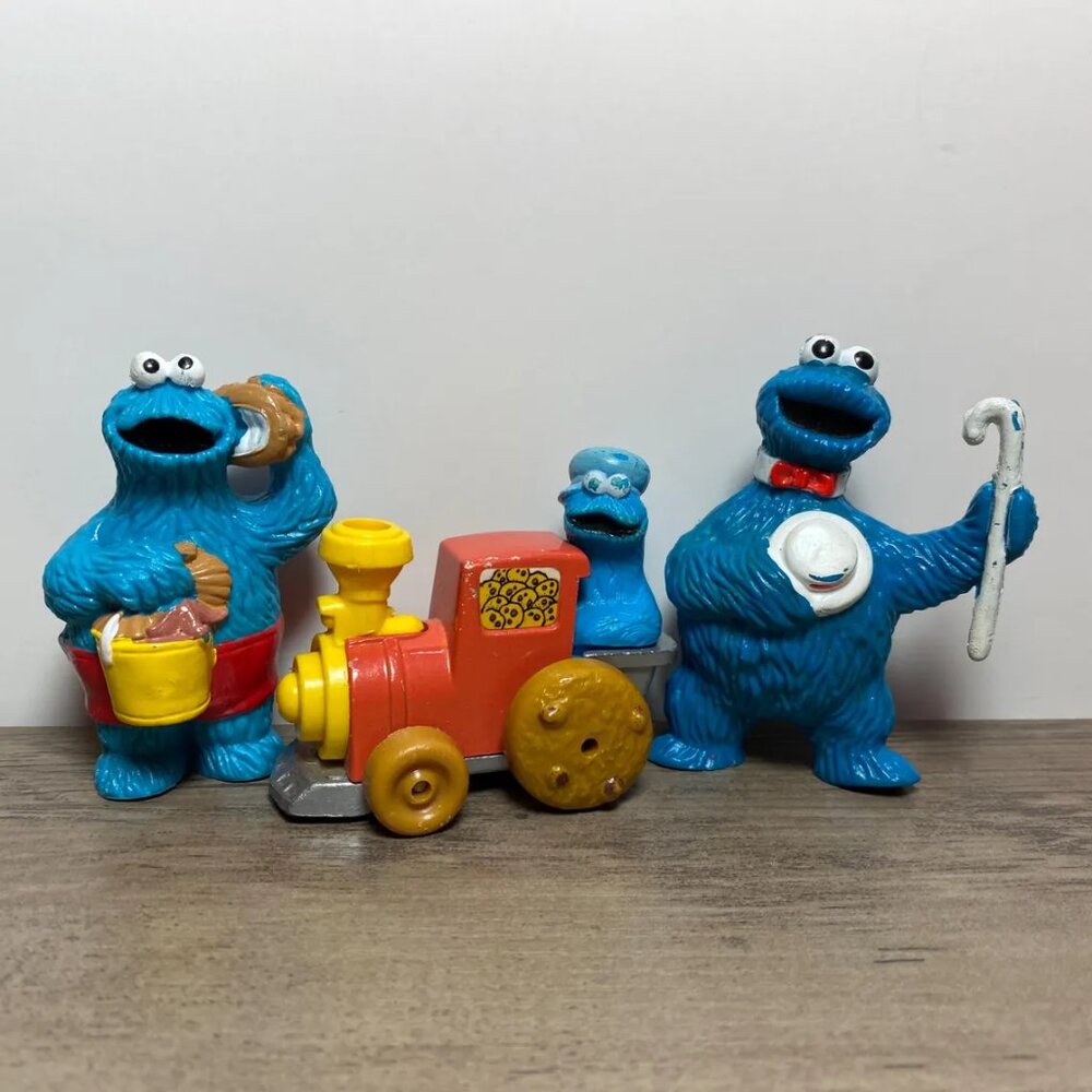 Muppets Cookie Monster Figures Applause Diecast Car and PVC Figures LOT